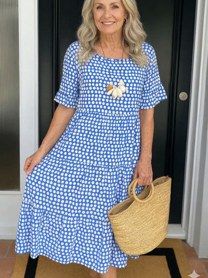 Zerelle | Short Sleeve Midi Dress
