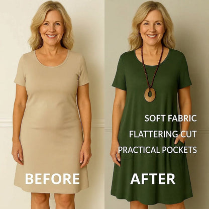 Sophie | Elegant Dress with Subtle Tummy Coverage