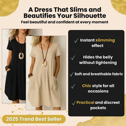 Sophie | Elegant Dress with Subtle Tummy Coverage