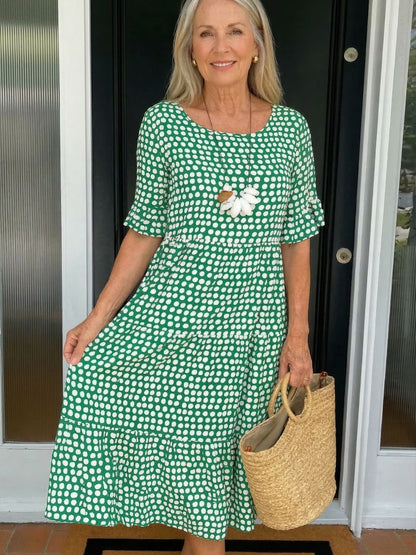 Zerelle | Short Sleeve Midi Dress