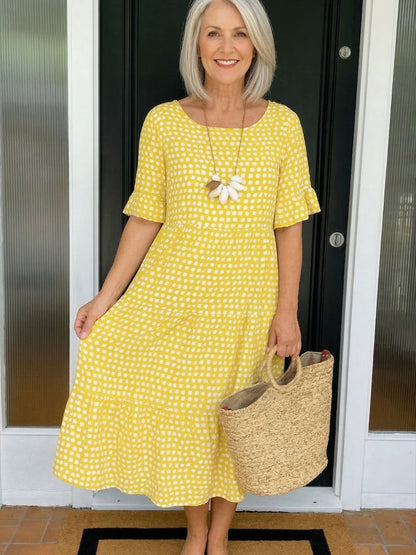 Zerelle | Short Sleeve Midi Dress
