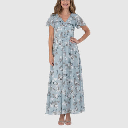 Ismeria | Floral Chiffon Maxi Dress