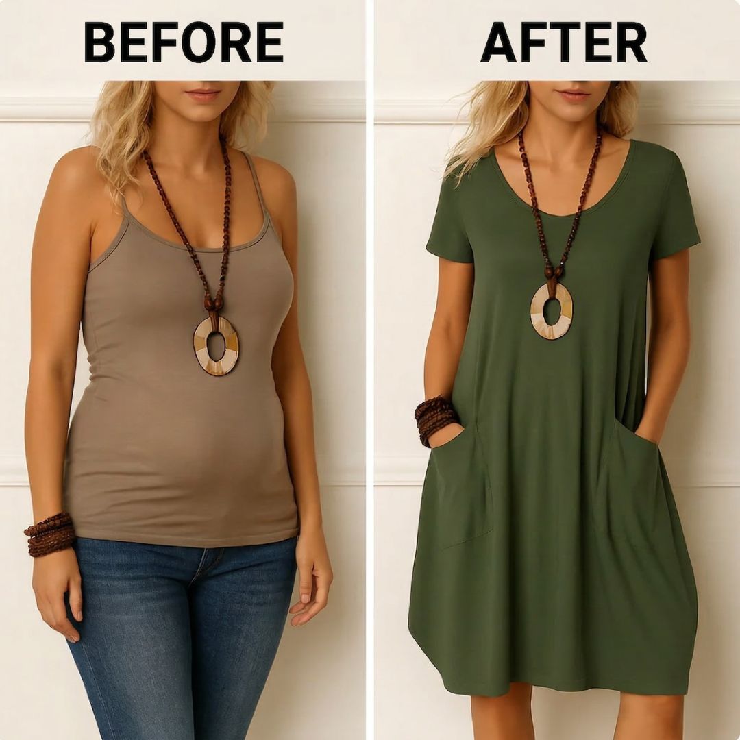 Sophie | Elegant Dress with Subtle Tummy Coverage