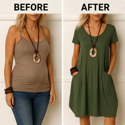 Sophie | Elegant Dress with Subtle Tummy Coverage