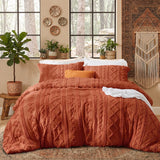 The Deluxe Boho Tufted Comforter Set - Caramel