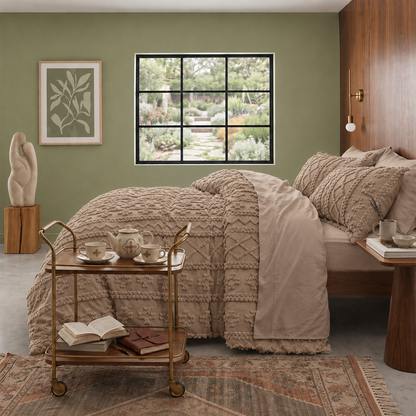 The Deluxe Boho Tufted Comforter Set - Brown