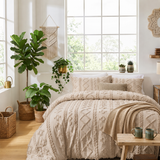 The Deluxe Boho Tufted Comforter Set - Khaki