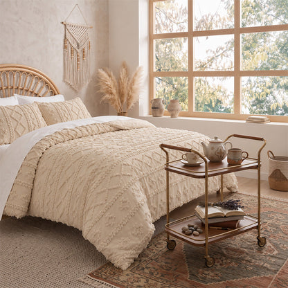The Deluxe Boho Tufted Comforter Set - Khaki