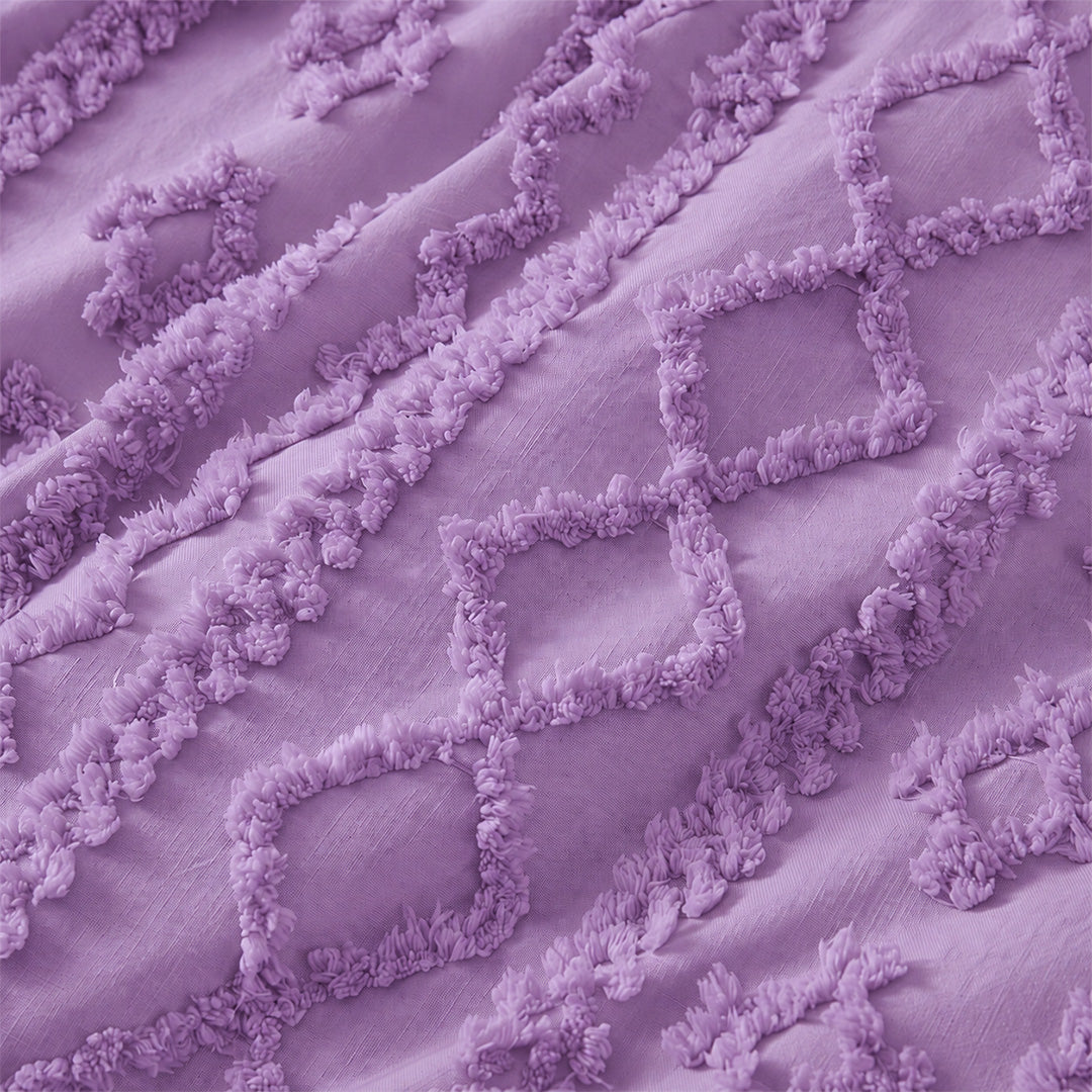 The Deluxe Boho Tufted Comforter Set - Purple