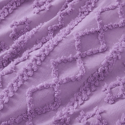 The Deluxe Boho Tufted Comforter Set - Purple