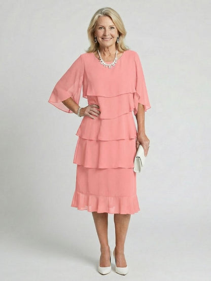 Brent | Layered Tier Midi Dress