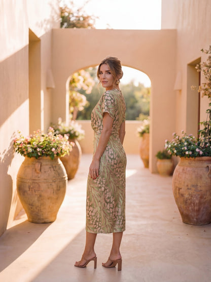 Calandra | Copper Midi Dress
