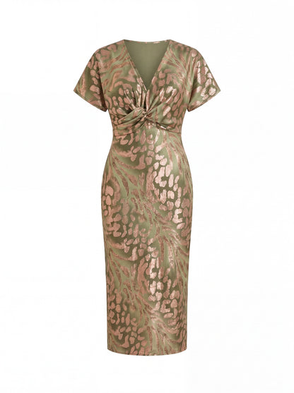 Calandra | Copper Midi Dress