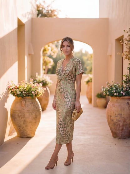 Calandra | Copper Midi Dress