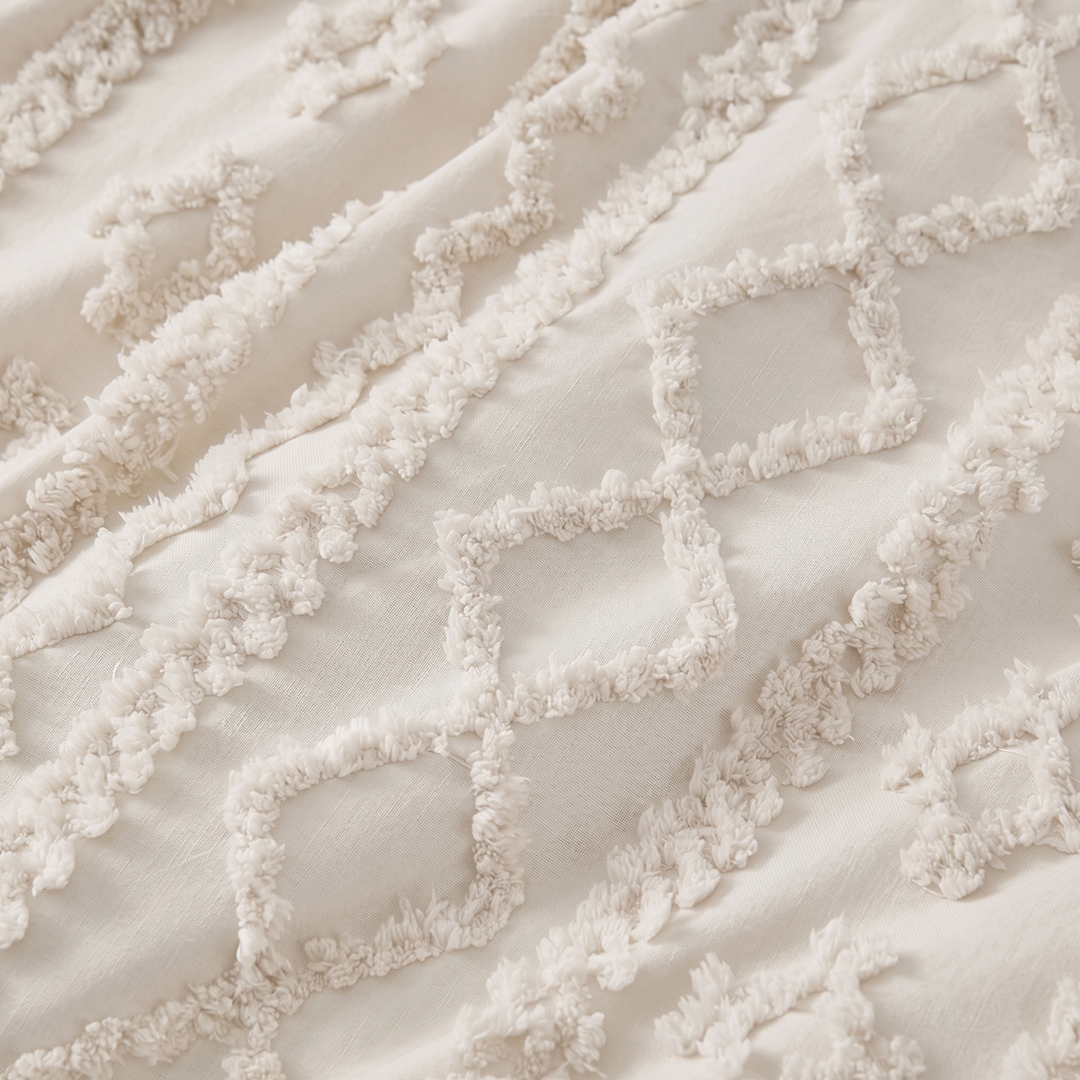 The Deluxe Boho Tufted Comforter Set - Oatmilk