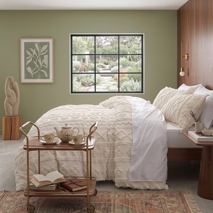 The Deluxe Boho Tufted Comforter Set - Oatmilk