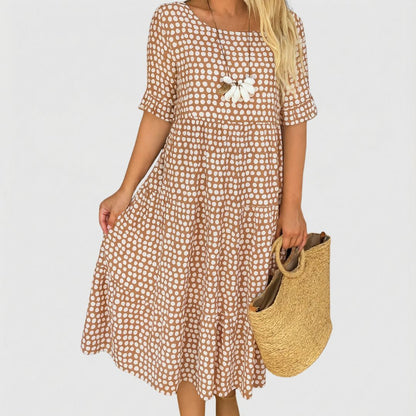 Zerelle | Short Sleeve Midi Dress