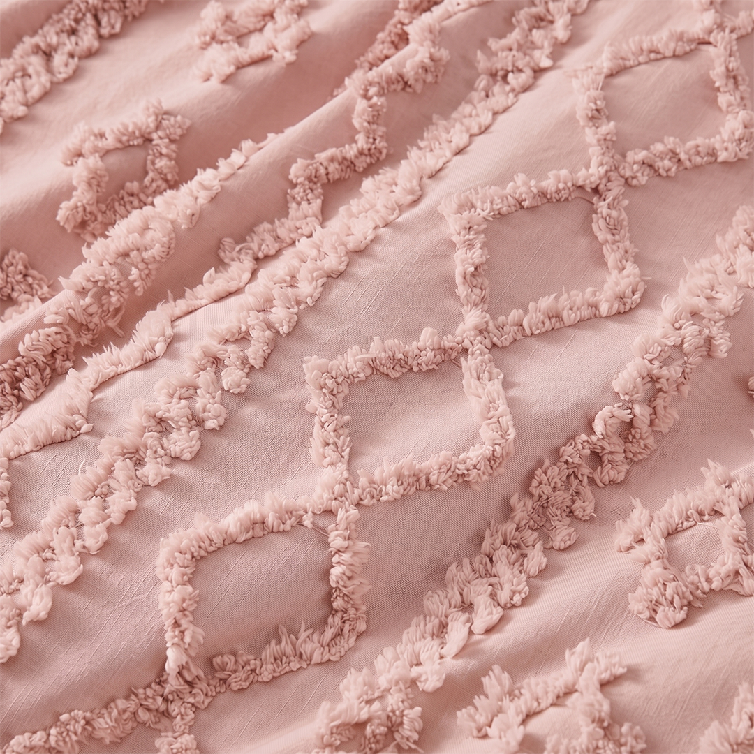 The Deluxe Boho Tufted Comforter Set - Pink
