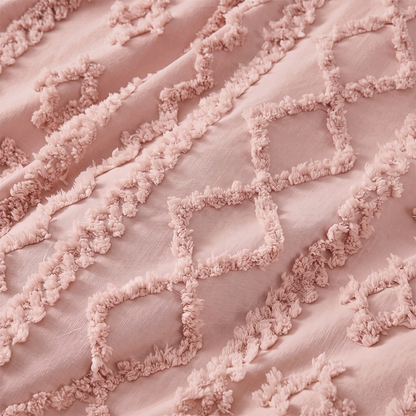 The Deluxe Boho Tufted Comforter Set - Pink