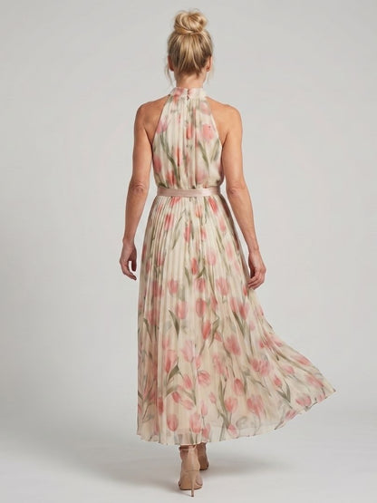 Stella & Grace™ | Halter Neck Floral Midi Dress
